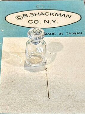 4 Vintage B. Shackman Doll House Miniature Glass Decanters w/ Stopper